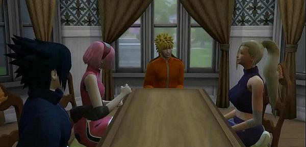  Sakura Encuentra a su amiga Ino con su Esposo Sasuke Cuarto Matrimonial Naruto Hentai NTR